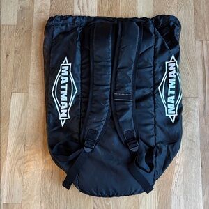 MATMAN The Large Gear Bag for Wrestling: Black/White Backpack